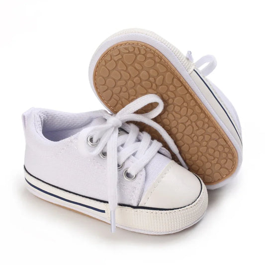 Baby Canvas Sneakers - Non-Slip Soft Sole Shoes